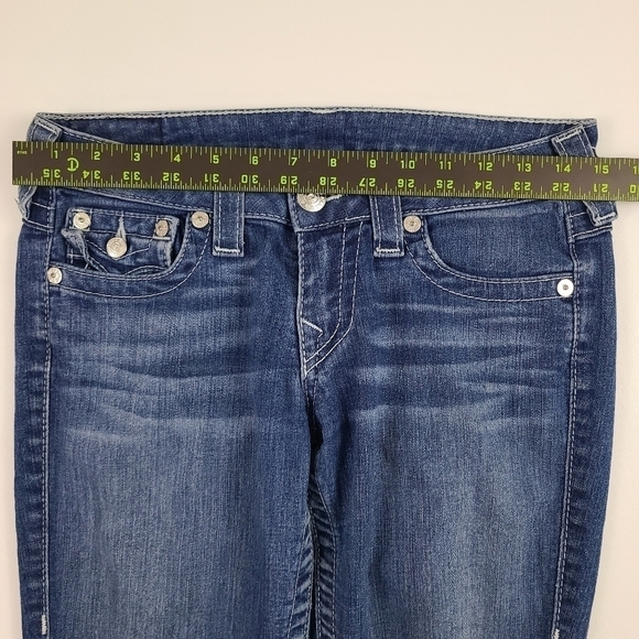 True religion Skinny Jeans Low Rise Flap Pocket Denim Medium Wash, Size 27 - Picture 13 of 16